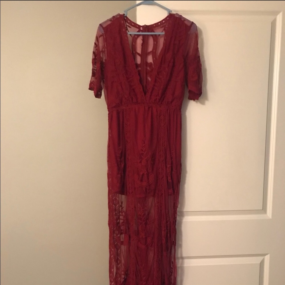 🍂Whimsical Lace Maxi Romper🍂